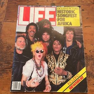 Life Magazine Historic Songfest for Africa April 1985